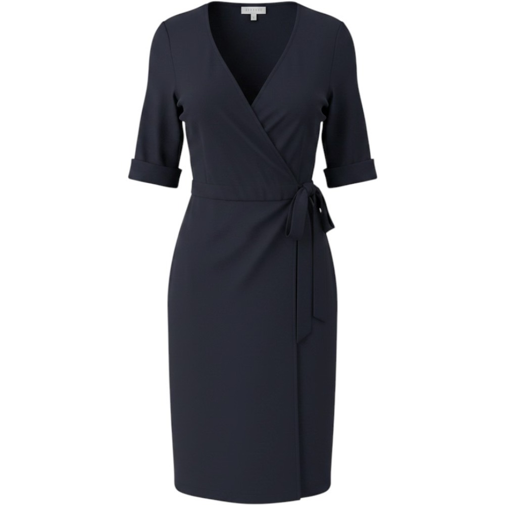 Claudie Pierlot Paris Navy Blue Wrap Dress Capsule Classic Size 36 US 4